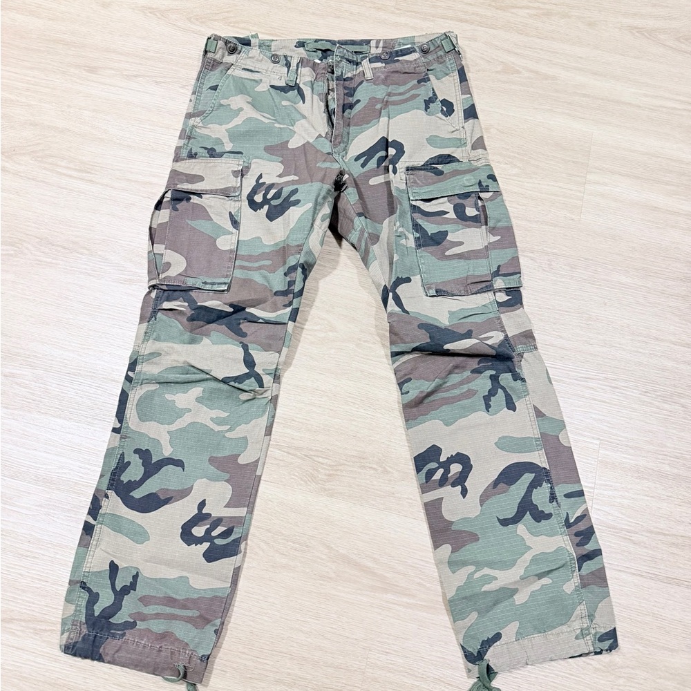 MNML Men's Camouflage Cargo Pants - Green & Brown